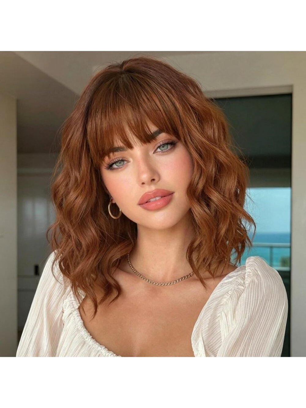 Women's Auburn 14 Inch Heat Resistant Synthetic Fiber Shoulder Length Wigs